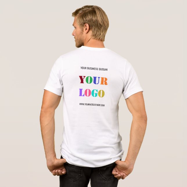 Logotipo da sua empresa e Texto personalizado Cami (Verso completo)