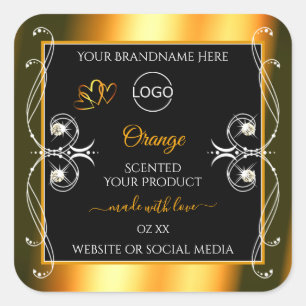 Logotipo das etiquetas do produto Elegante Orange