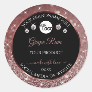 Logotipo das etiquetas do produto Luxury Black Bur