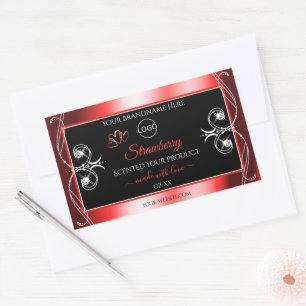 Logotipo das etiquetas do produto preto vermelho R