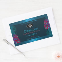 Logotipo das flores roxas do Havaí - Etiquetas de 