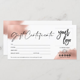 logotipo de adição do certificado de cartão-presen