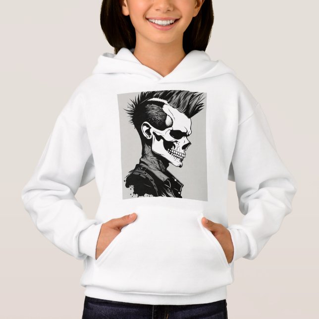 Logotipo de Banda Rock and Roll Skull e Crossbones (Frente)