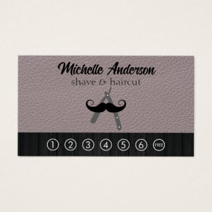 Logotipo de barbeiro   Couro