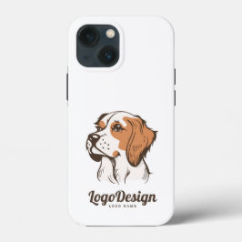logotipo de cachorro ilustrado com um marrom e bra