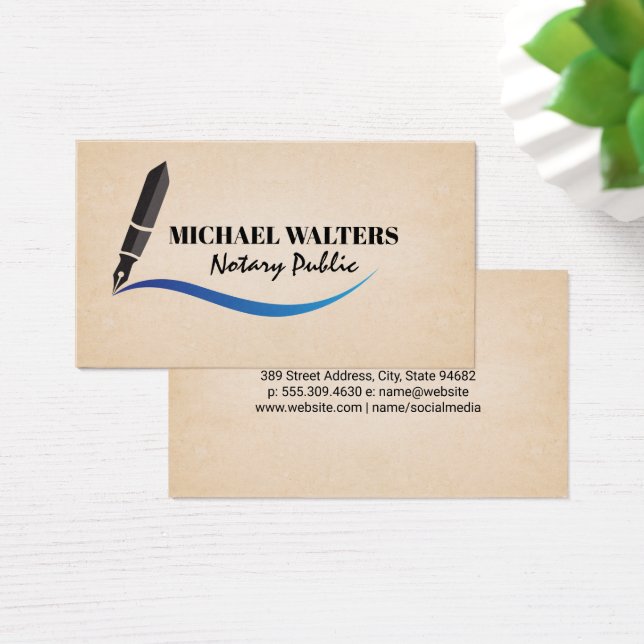 Logotipo de caneta | Notário (Mesa)