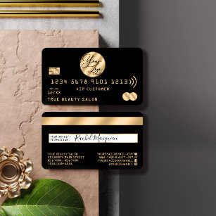 Logotipo de Cartão de Crédito Dourado Elegante Mod