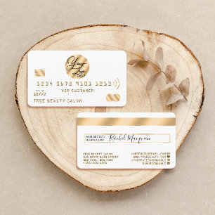 Logotipo de Cartão de Crédito Dourado Elegante Mod