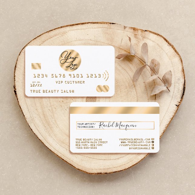 Logotipo de Cartão de Crédito Dourado Elegante Mod (Criador carregado)