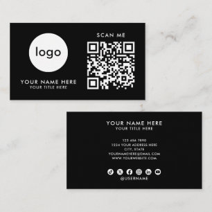 Logotipo de Código QR de Cartão de Visita Design M