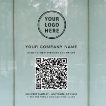 Logotipo de código QR de negócios