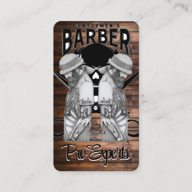 Logotipo de compro de barbeiro / cartão de visita  (Frente)