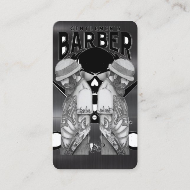 Logotipo de compro de barbeiro / cartão de visita  (Frente)