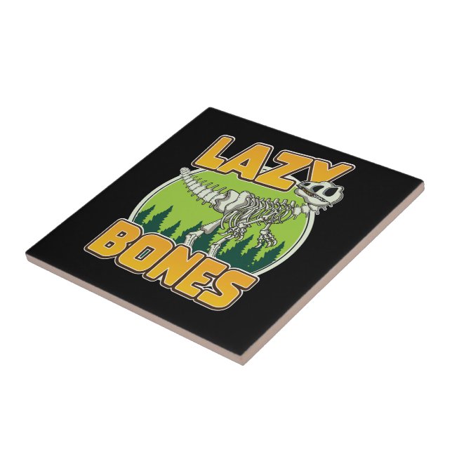 logotipo de desenho animado Lazy Bones (Lateral)