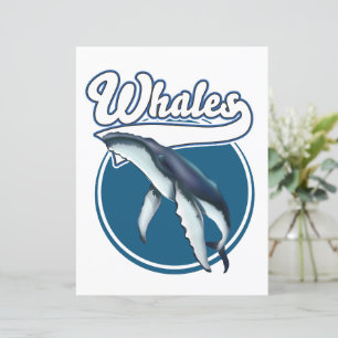 logotipo de desenho de baleia