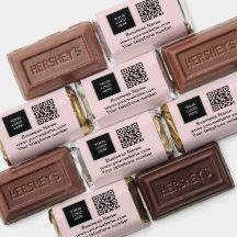 Logotipo de empresa Código QR cor-de-rosa Mínimo C