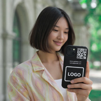 Logotipo de empresa Código QR Simples
