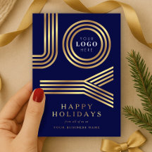 Logotipo de Empresa Corporativa Natal Azul Marinho