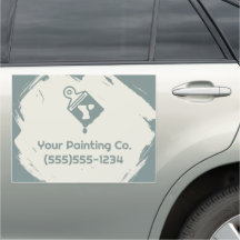 Logotipo de Empresa de Pintura com Pincel de Duas 