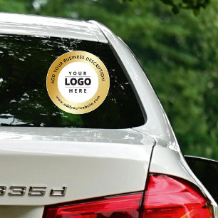 Logotipo de Empresa Dourado Site Adesivo de Vidro 