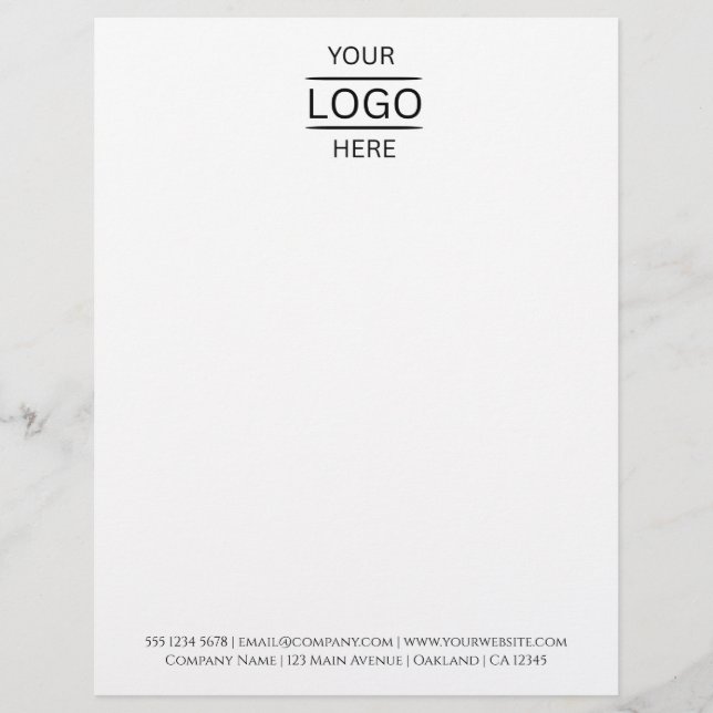 Logotipo de Empresa em Papel Timbrado | Carta com  (Frente)