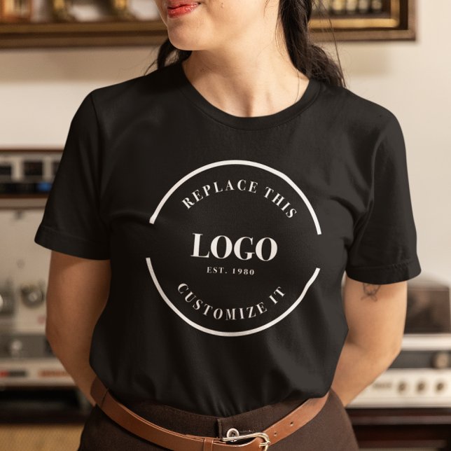 Logotipo de empresa Funcionarios personalizado (Close up, professional high quality tri blend tshirts with business logo.)