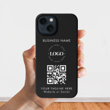 Logotipo de empresa personalizado Código QR e text