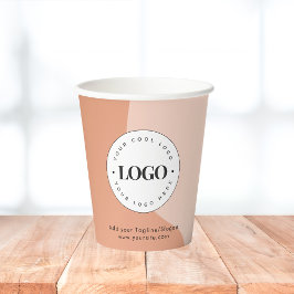 Logotipo de empresa personalizado Peach Boho Waves