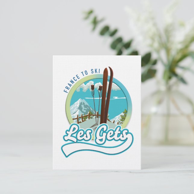 Logotipo de esqui Les Gets france (Em pé/Frente)