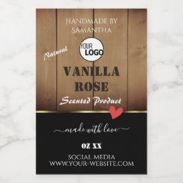 Logotipo de etiquetas de embalagem de produtos de 