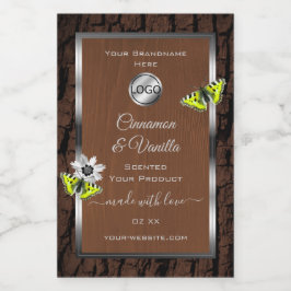 Logotipo de etiquetas de produto de quadro prata d