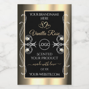 Logotipo de etiquetas de produto Dourado decorador