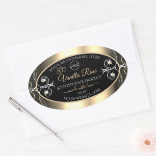 Logotipo de etiquetas de produto Dourado decorador