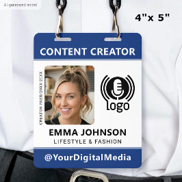 Logotipo de Foto de Crachá de ID de Mídia Profissi