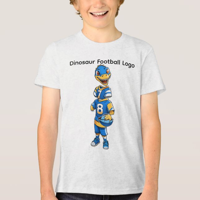 Logotipo de Futebol de Dinossauro Fofo – Mascote E (Frente)