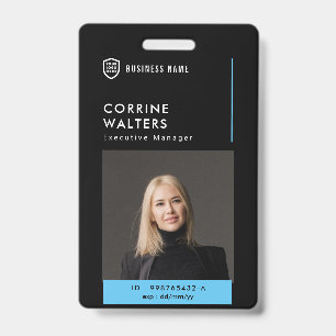 Logotipo de ID Comercial Crachá de Funcionário c