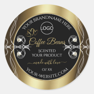 Logotipo de Jovens de Etiquetas de Produto Dourado