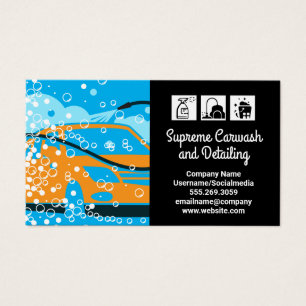 Logotipo de limpeza de lavagem de carros   Bolhas 