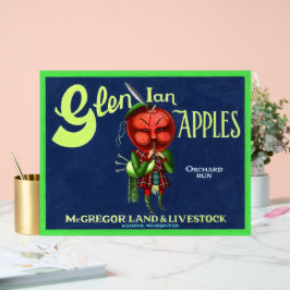 Logotipo de Maçãs Glen Ian Vintage, Hooper, Washin