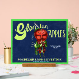 Logotipo de Maçãs Vintage Glen Ian, Hooper, Washin