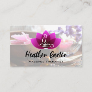 Logotipo de Massagem   Spa Oils Cartão de visita
