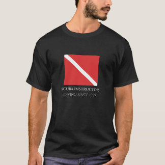 Logotipo de mergulho Scuba- Camiseta de bandeira b
