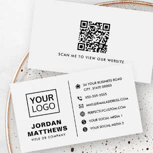 Logotipo de mídia social Código QR qualquer cartão