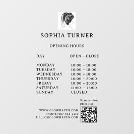 Logotipo de Mulher Moderna Código QR Janela de Neg