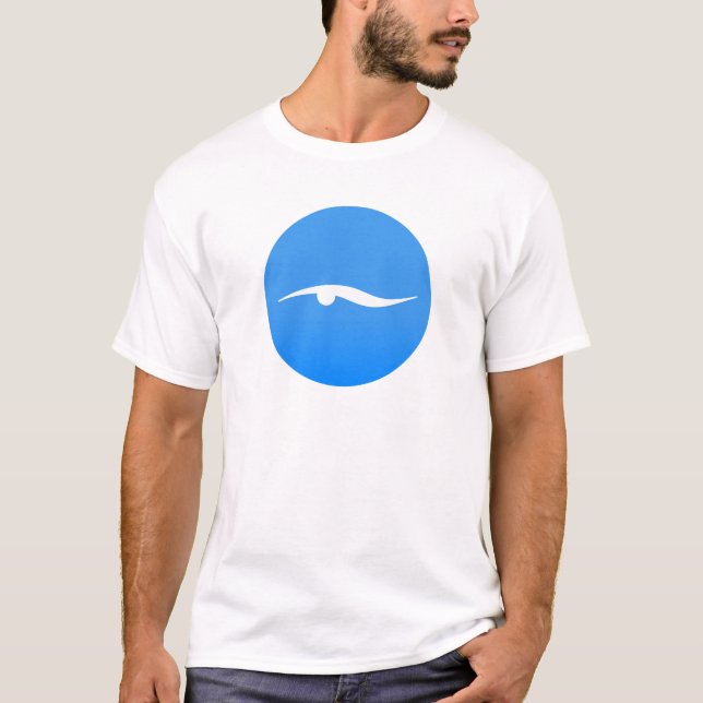 Logótipo de natação na camiseta (Frente)