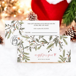 Logotipo de Natal Rustic Greenery Winter Holiday