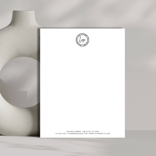 Logotipo de negócios Branco mínimo moderno e simpl