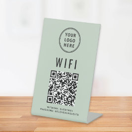 Logotipo de negócios de código QR Wifi Scan Sage