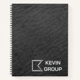 Logotipo de Negócios de Couro Preto Simulados