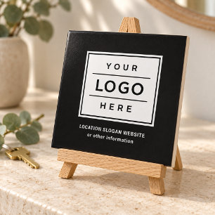 Logotipo de Negócios Preto Decorativo